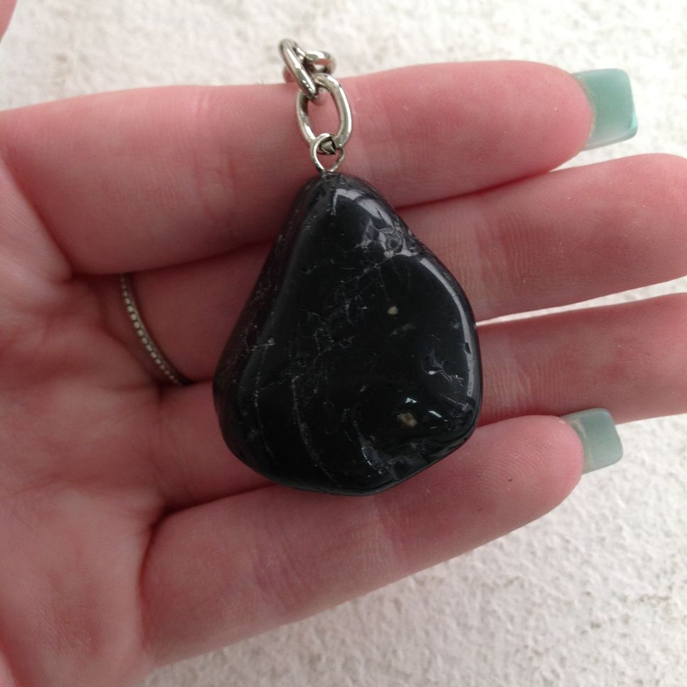 Tumbled Key Chain - Black Tourmaline Tumbled Key Chain - Black Tourmaline
